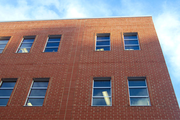 brick windows business corporate building modern office workplace