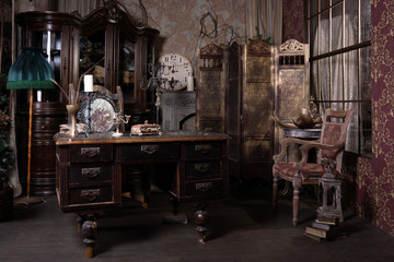 A Luxurious interior in the vintage style..