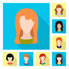 Vector illustration of avatar and dummy icon. Set of avatar and figure stock symbol for web.