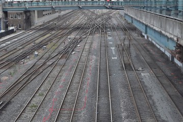 Many rail tracks intersect similar to what path to choose in life