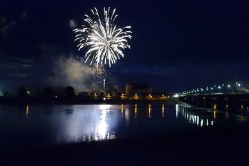 fireworks over the river