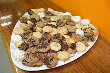 Cookies served on a large plate