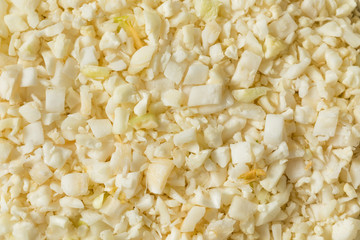 Homemade Organic Raw Cauliflower Rice