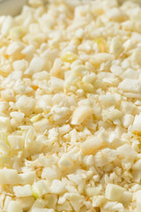 Homemade Organic Raw Cauliflower Rice