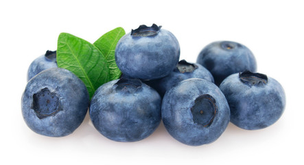 Fresh blueberry on white background