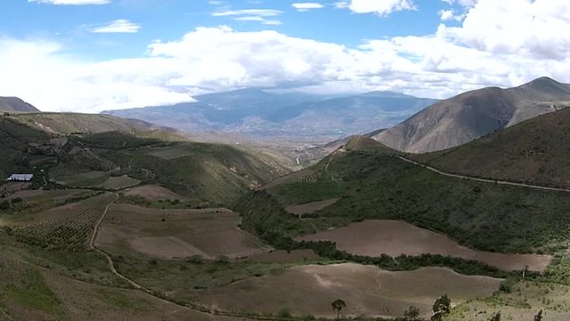 Vista aerea del valle del chota, Imbabura