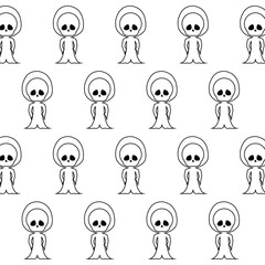 pattern of boy disguised as a skull dead