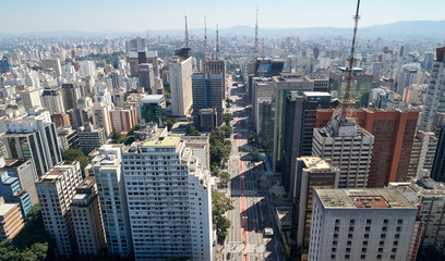 Avenida Paulista (Paulista avenue), Sao Paulo city, Brazil.
