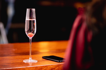 beverage in the bar,hotel for background.