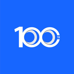 100 Th Anniversary Vector Template Design Illustration