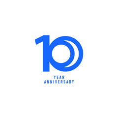 Fototapeta premium 10 Years Anniversary Vector Template Design Illustration