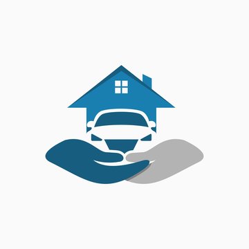 Home Insurance Creative Abstract Icon Logo Design Template Element Vector