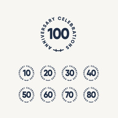 100 Years Anniversary Celebration Vintage Circle Vector Template Design Illustration