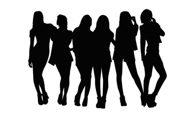 A Group Of Women Silhouettes