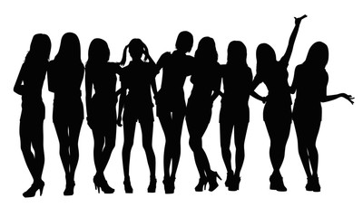 A Group Of Women Silhouettes