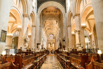 OXFORD, UK - AUG 29, 2019: Interior of University Church of St Mary the Virgin. It is the largest...