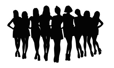 A Group Of Women Silhouettes