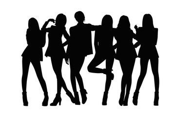 A Group Of Women Silhouettes