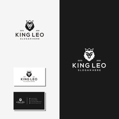 Vector Logo King Leo Mascot 