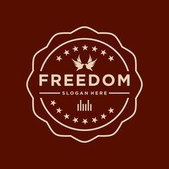 Minimalist Vector Logo Freedom