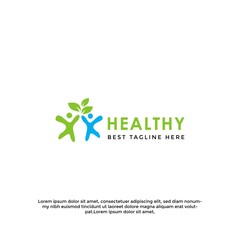 modern healthy icon logo template