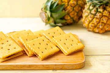 cheese biscuits with pineapple jam