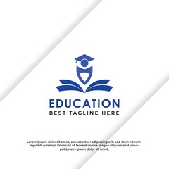 Modern Education icon Logo template