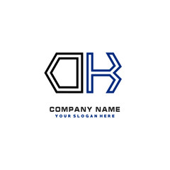 initials DK logo template vector. modern abstract initials logo shaped lines,