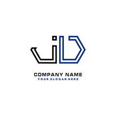initials JV logo template vector. modern abstract initials logo shaped lines,