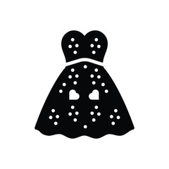 Black solid icon for dress fun 