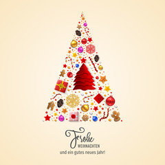 Weihnachten - Frohe Weihnachten. Weihnachtskarte