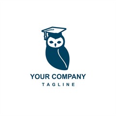 blue owl education logo and vector icon