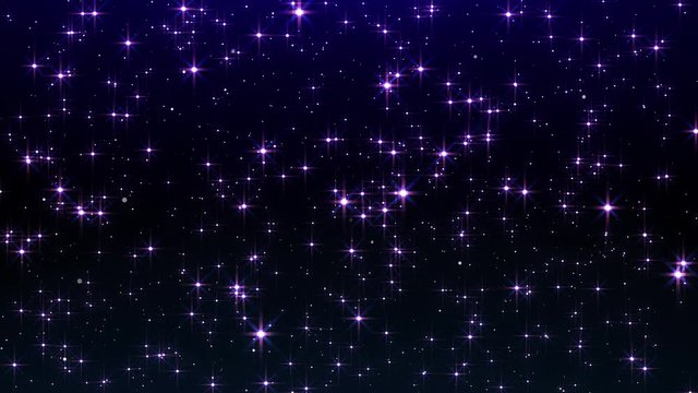 Sparkle Glitter Stars Space 6 -Elegant Purple Fantastic Night - Seamless Loop -4K UHD 3840-2160