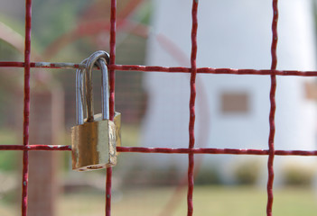 Heart padlock on the Bridge, love and romance