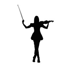 Violinist Silhouette