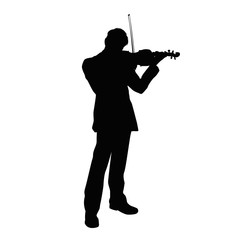 Violinist Silhouette