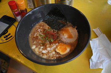 miso ramen japan style close up