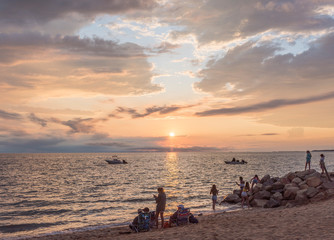 Fototapeta premium Cape cod sunset summer fun