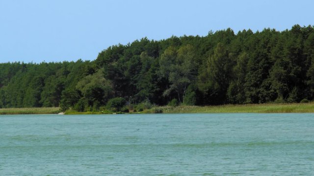 Wdzydze Lake in Kaszubski park krajobrazowy in Pomeranian Voivodeship