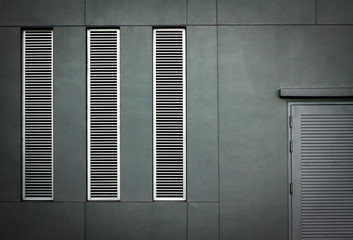 Fototapeta premium window with shutters metal door.