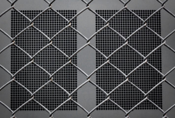 net on a background. chain link fence.