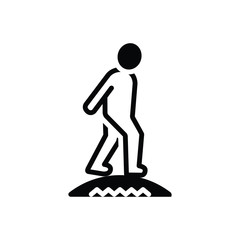 Fototapeta premium Black solid icon for carefully 