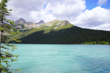 Teal Lake and Mountains