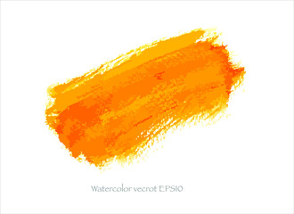 stroke color orange watercolor.vector illustration
