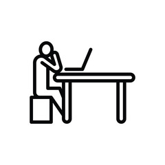 Fototapeta premium Black line icon for until 