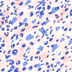 Animal skin seamless pattern. Leopard`s spotted fur imitation. Creative leopard rosettes background