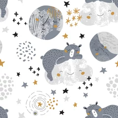 Peel and stick wallpaper Out of Nature Artistic nursery seamless pattern. Vector illustration