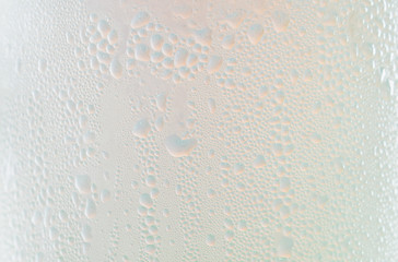 Macro view of water droplets condensation.Water drop texture background, background concept.