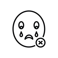 Black line icon for never  © WEBTECHOPS
