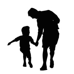 Father and Son Silhouette